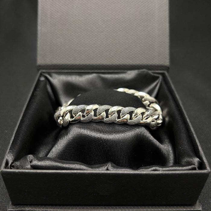 92.5% Sterling Silver Cuban Chain Link Bracelet
