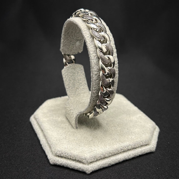 92.5% Sterling Silver Cuban Chain Link Bracelet
