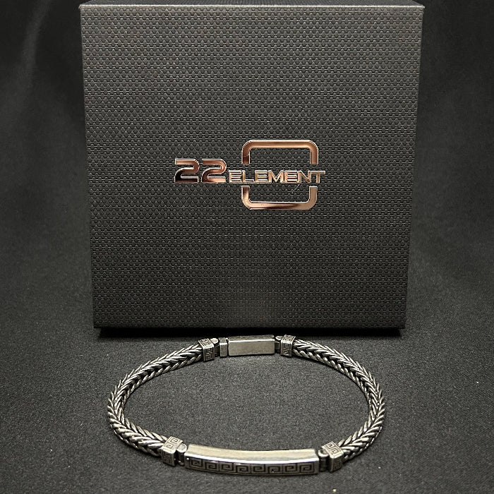 Copper Silver Plated Herringbone Chain Link Bracelet
