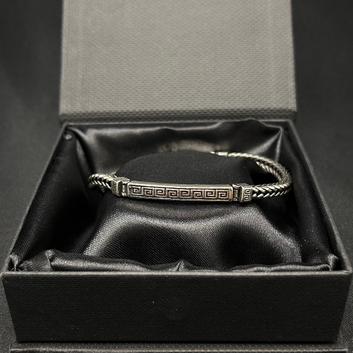 Copper Silver Plated Herringbone Chain Link Bracelet