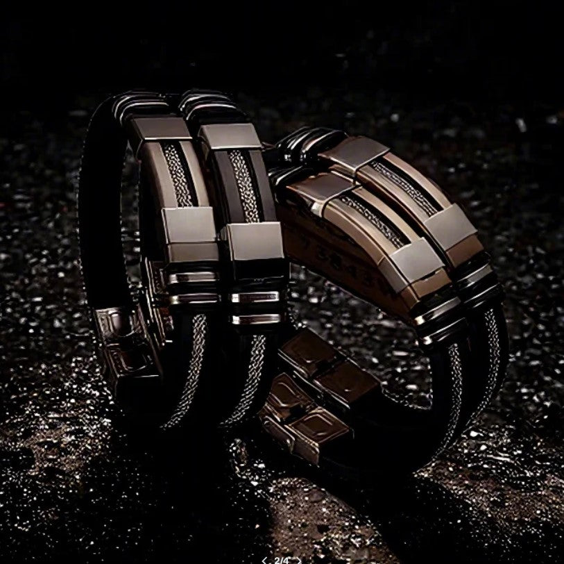 Silicon Stainless Wire Closed Bracelet