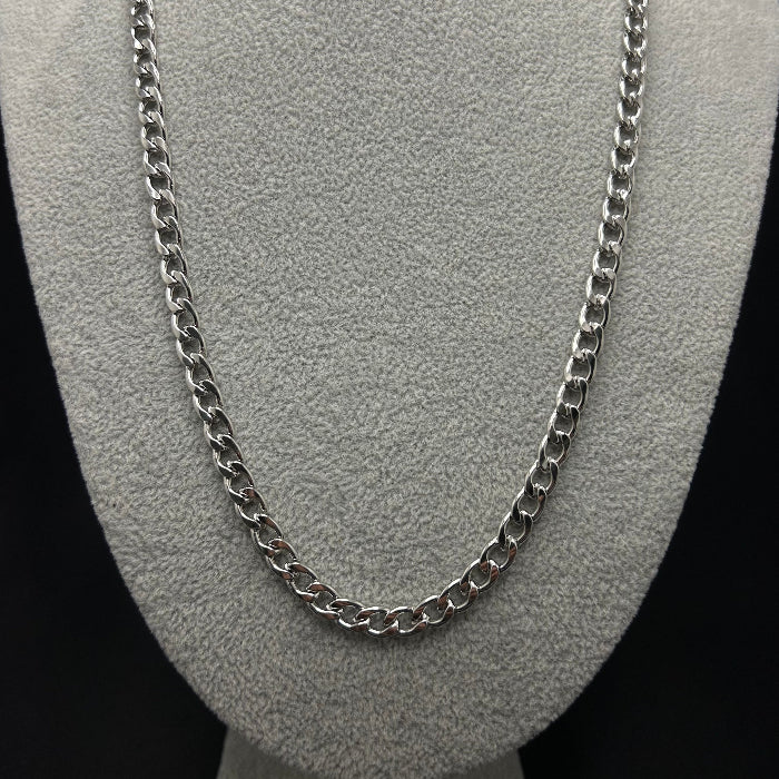 Stainless Steel Cuban Link Necklace & Bracelet Set