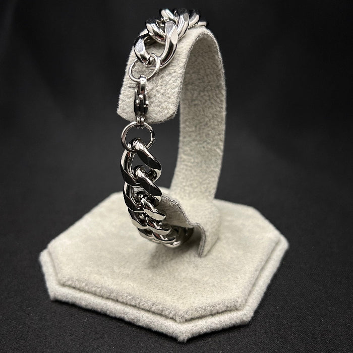 Stainless Steel Cuban Chain Link Bracelet